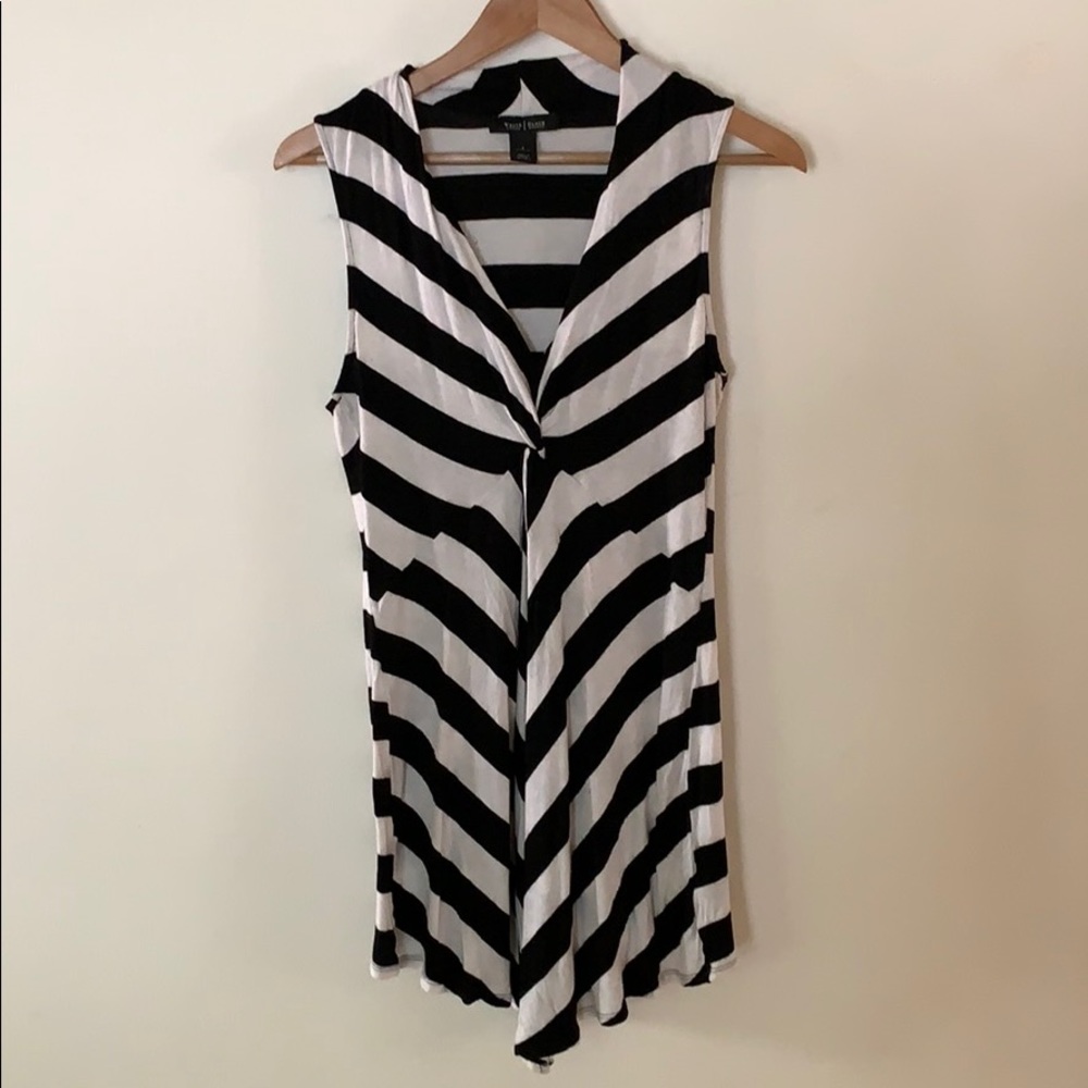 White House black market striped tunic top